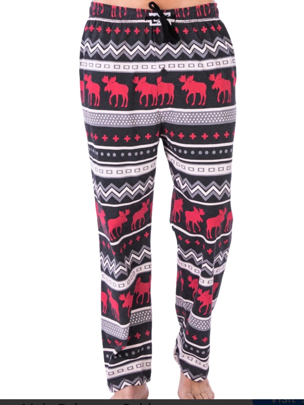 NWT! Lazy one unisex Cabin Moose Pattern cotton Pajama Pants .